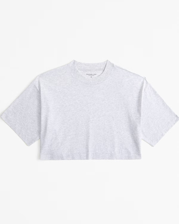 Women's Essential Premium Polished Cropped Tee | Women's Tops | Abercrombie.com | Abercrombie & Fitch (US)