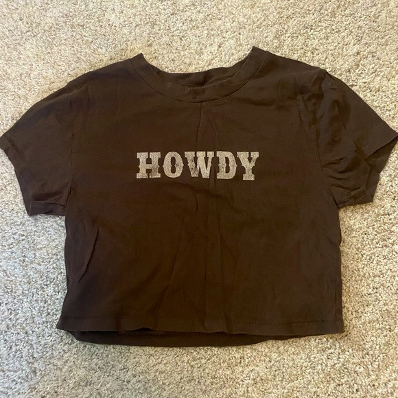 Howdy cropped t-shirt baby tee | Poshmark