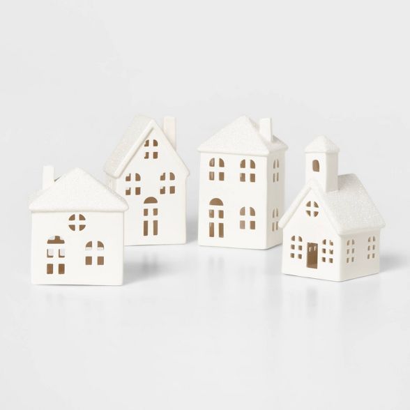 Tall Ceramic House Decorative Figurine White - Wondershop&#8482; | Target