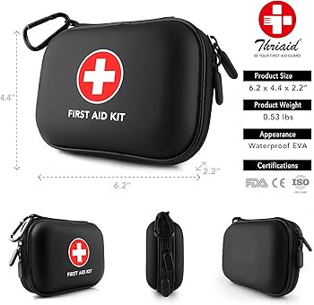 Mini First Aid Kit, 100 Pieces Water-Resistant Hard Shell Small Case - Perfect for Travel, Outdoo... | Amazon (US)