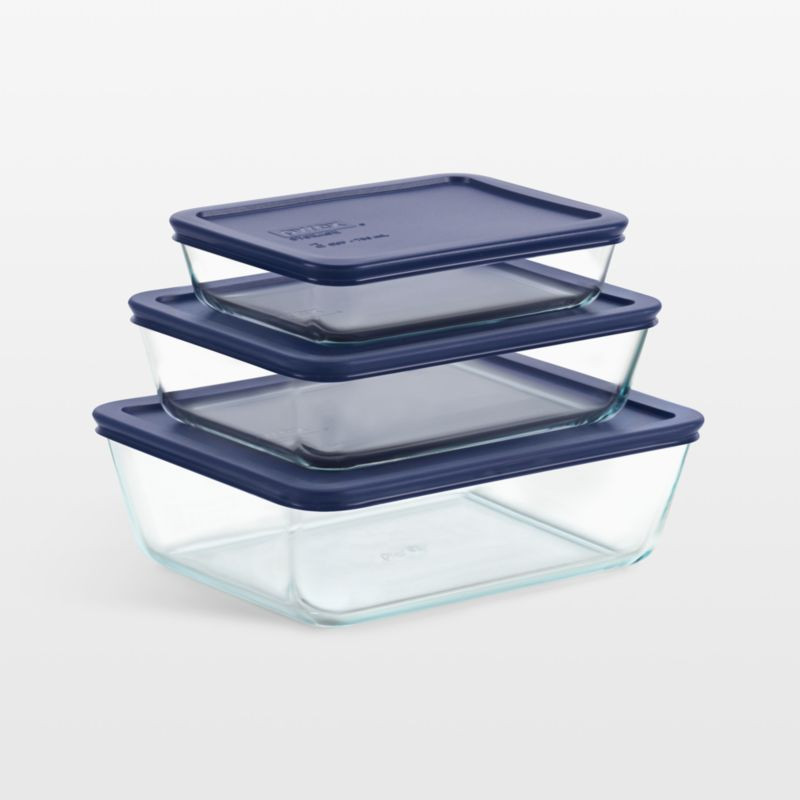 Pyrex 6-Piece Rectangular Storage Set + Reviews | Crate & Barrel | Crate & Barrel