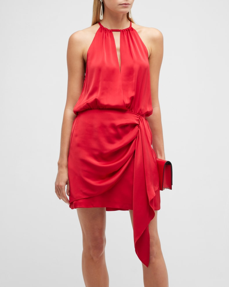 Ramy Brook Marcelle Halter Mini Dress | Neiman Marcus