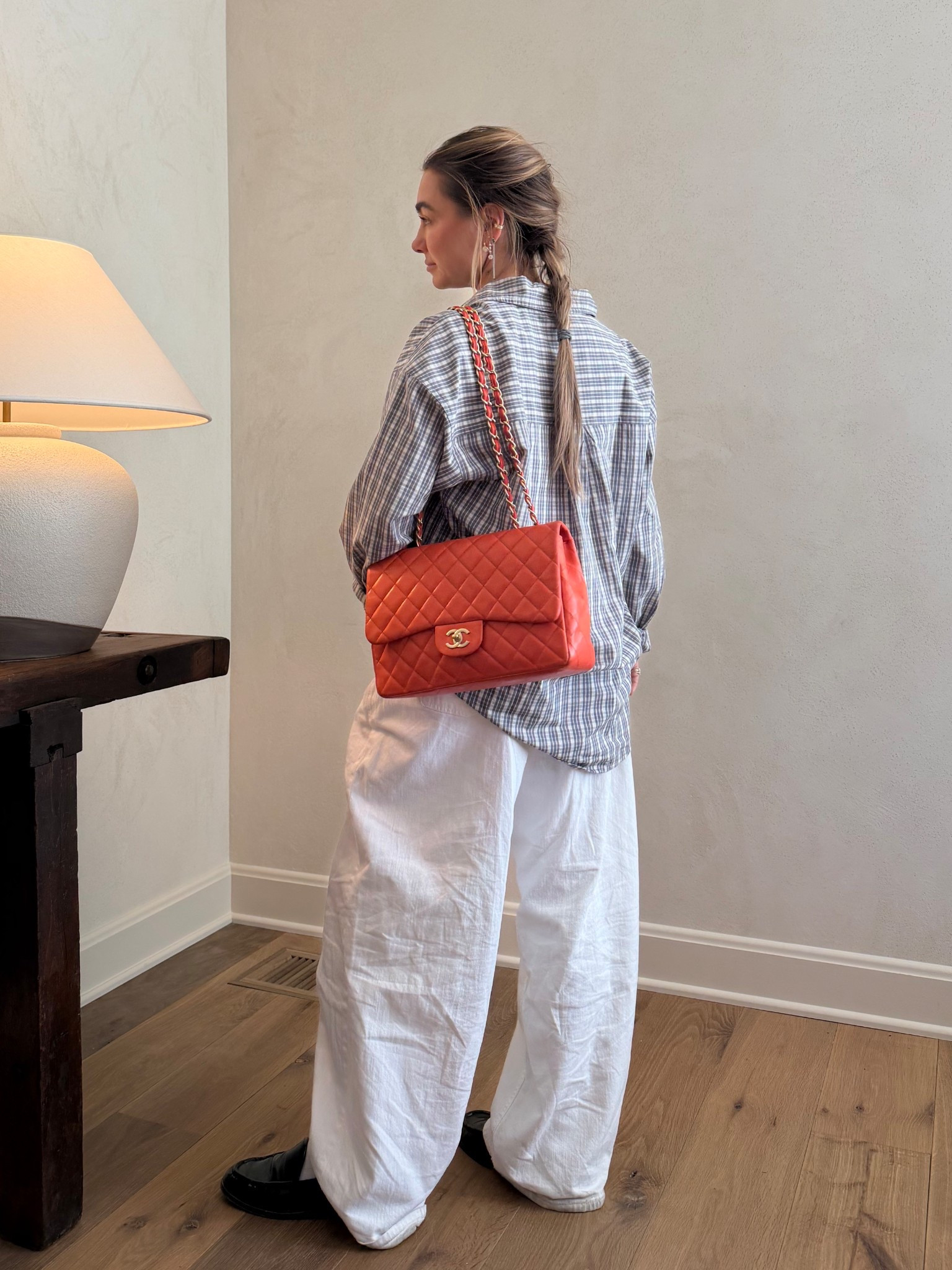 Jeans are true to size! Top is medium 