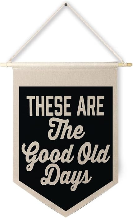 Qpenm Vintage Hanging Wall Canvas Banner, Inspirational Pennant Flag Prints, Positive Wall Decor ... | Amazon (US)
