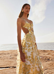 Sunset Kisses Ruffle Maxi Dress - Daffodil | Peppermayo (Global)