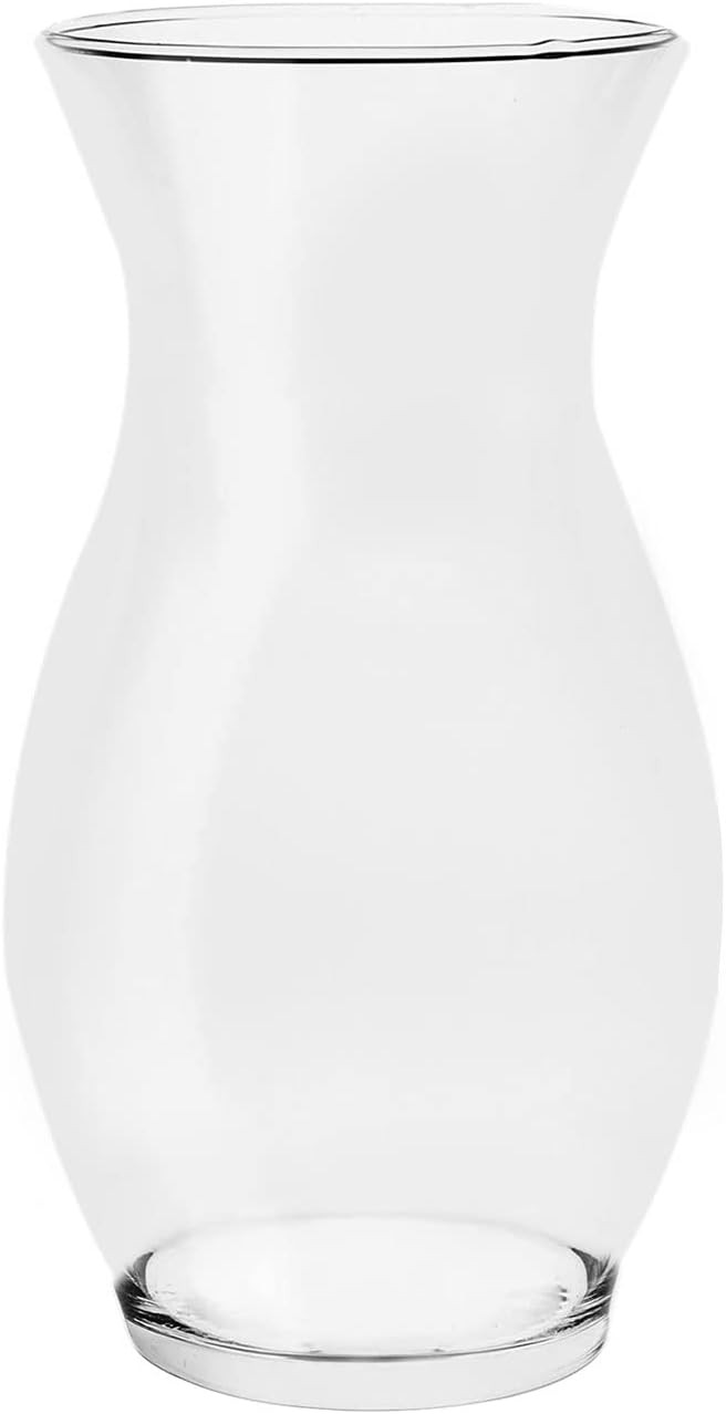 DARENYI Clear Flower Vase, 4.5" Dia 9" H Crystal Transparent Glass Vase Modern Decorative Vase fo... | Amazon (US)