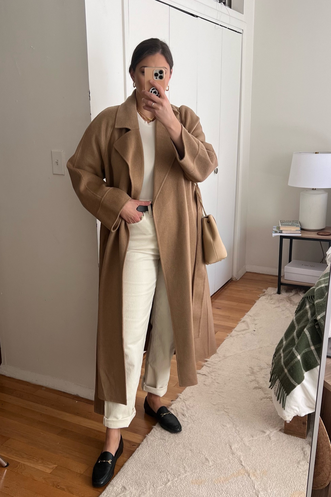 Spring transitional outfit idea- cream denim pants, bodysuit and camel coat with Sam Edelman loafers 

#loafers #transitional #transitionaloutfit #camelcoat #springoutfit

#LTKFind #LTKstyletip #LTKU