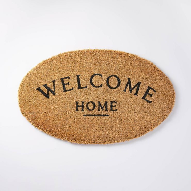 1&#39;7&#34;x2&#39;8&#34; Round Welcome Home Coir Doormat Natural - Threshold&#8482; designed wit... | Target