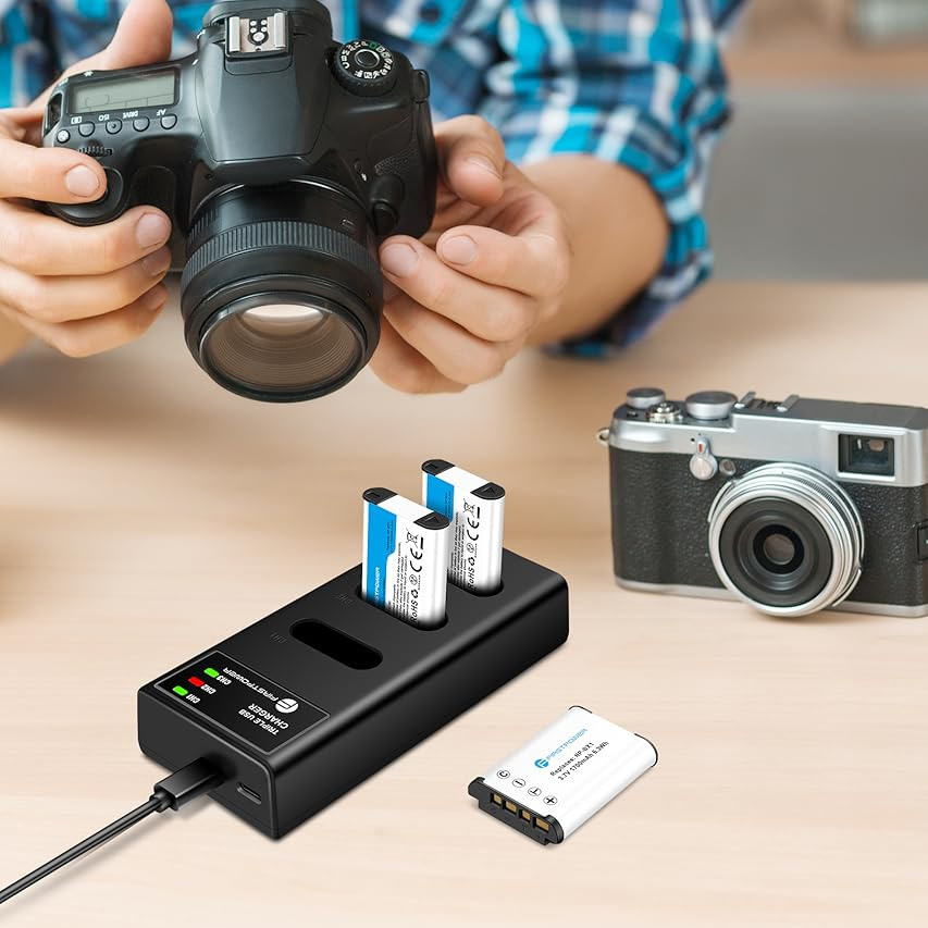 FirstPower NP-BX1 Battery (3-Pack) and Triple Slot Charger for Sony NP-BX1 and Sony ZV-1 Sony Cyber- | Amazon (US)