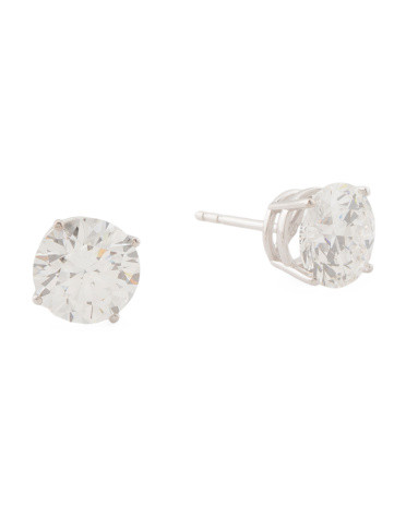 Made In Usa 14kt White Gold Lab Grown Diamond Stud Earrings | TJ Maxx