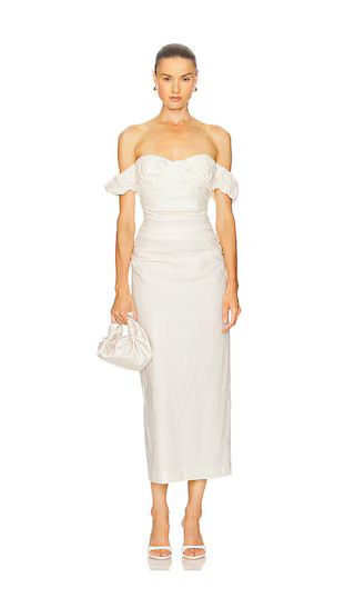 Maisy Midi Dress in Ivory | Revolve Clothing (Global)
