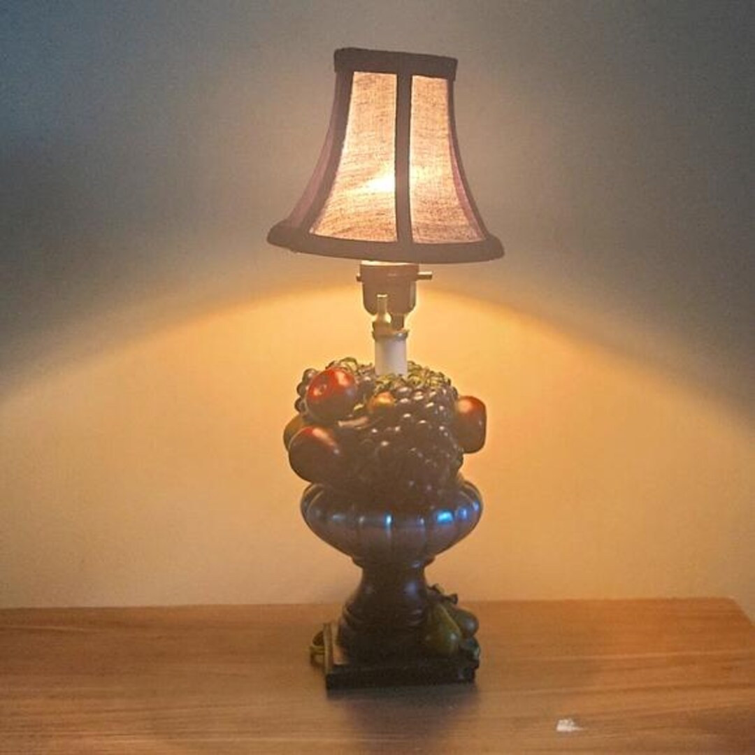 Vintage Colorful Harvest Fruit Basket Accent Night Lamp 16" Tall - Etsy | Etsy (US)