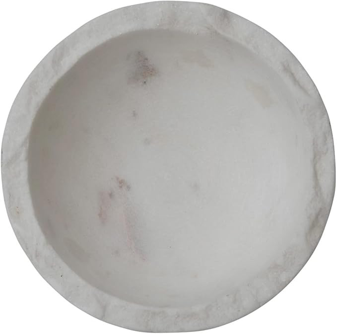 Bloomingville Marble Bowl with Raw Edge, White Serving Pieces, 4" L x 4" W x 2" H | Amazon (US)