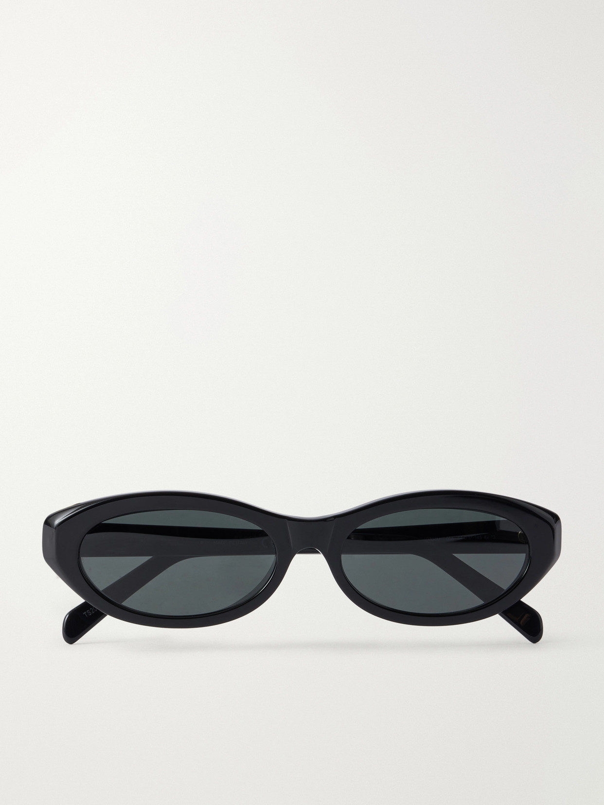 CELINE Eyewear - Triomphe Mini Oval-frame Acetate Sunglasses - Black | NET-A-PORTER (US)
