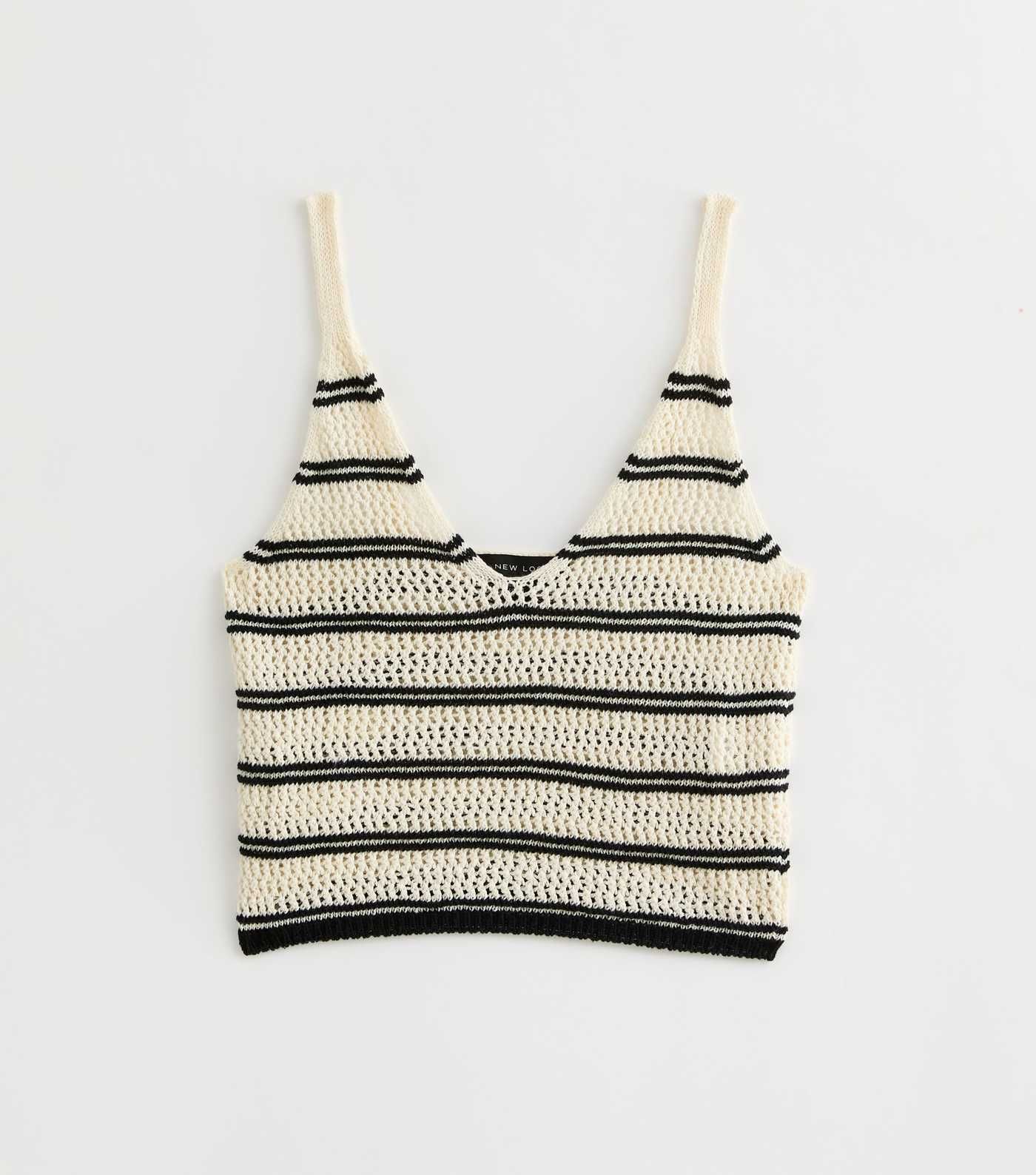 Black Crochet-Knit Vest Top  | New Look | New Look (UK)