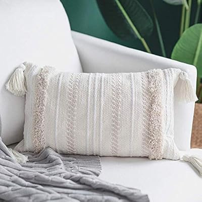 blue page Lumbar Small Decorative Throw Pillow Covers for Couch Sofa Bedroom Living Room, Woven T... | Amazon (US)