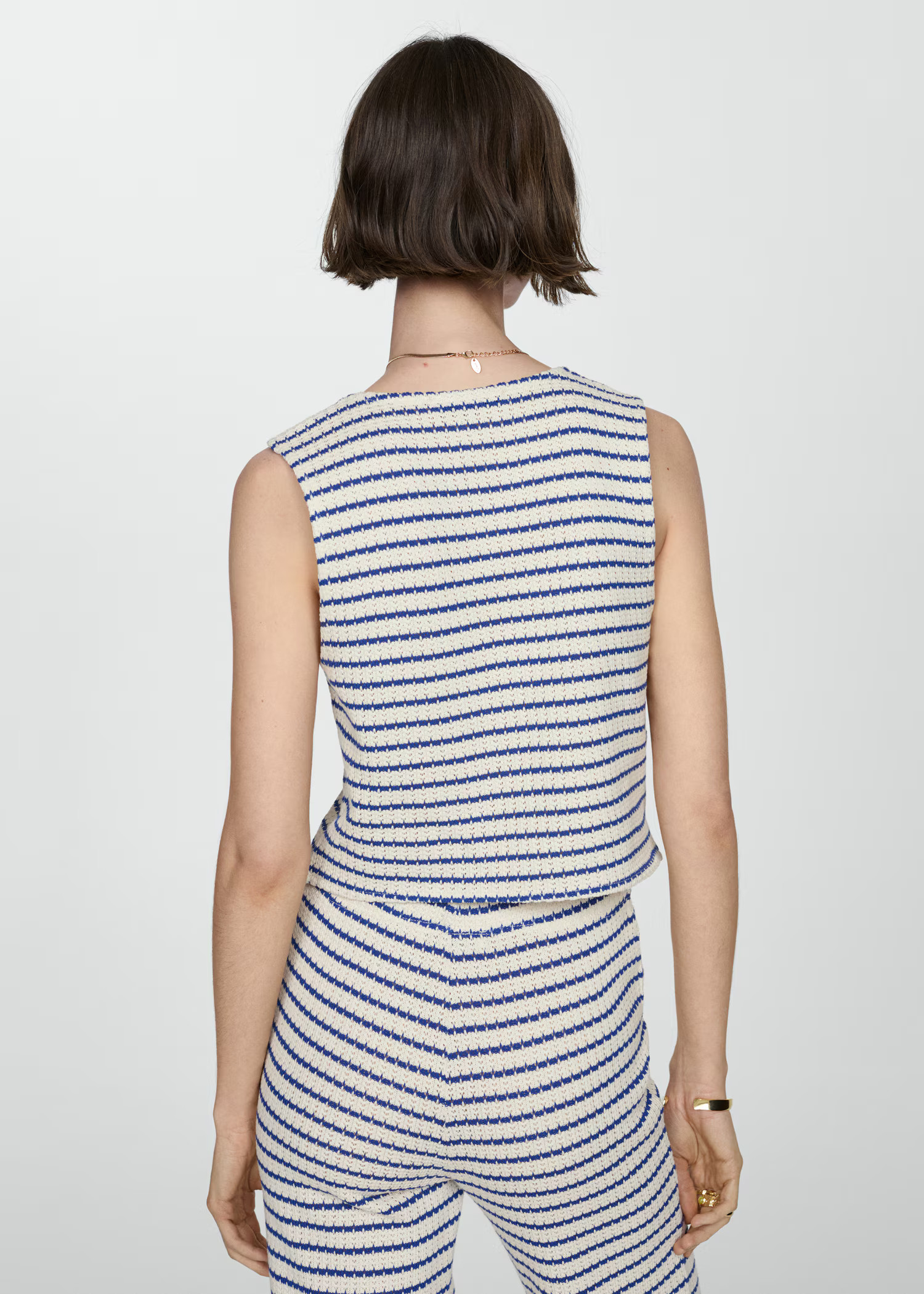 Crochet striped top - Woman | MANGO USA | MANGO (US)