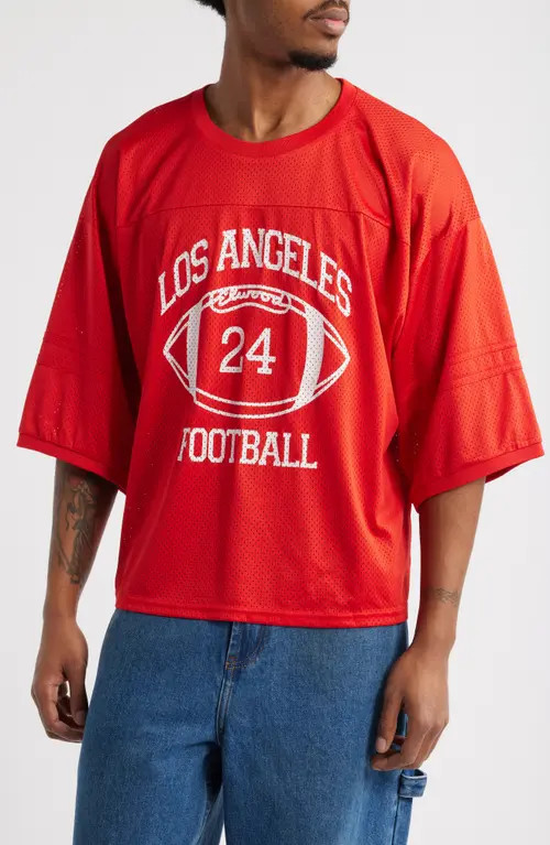 Elwood Mesh Practice Jersey Top in Game Day Red at Nordstrom, Size Small | Nordstrom
