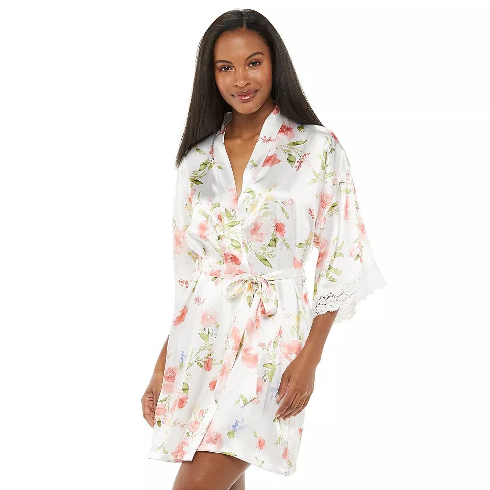 Women's Apt. 9® Satin Wrap Robe | Kohl's