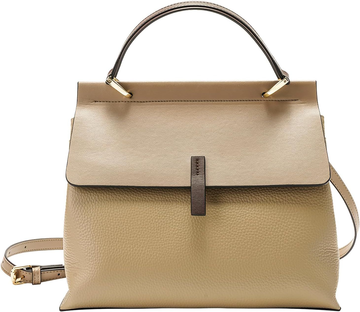 LAORENTOU Genuine Leather Shoulder Bag for Women Satchel Handbag Ladies Handle Purse Fashion Cros... | Amazon (US)