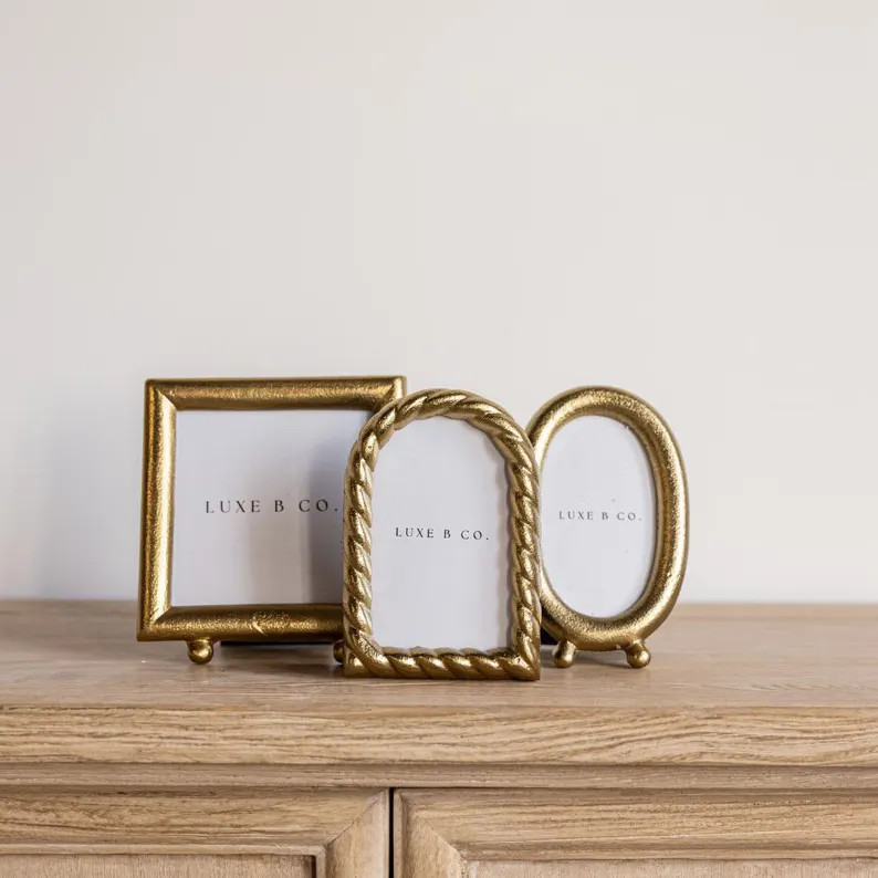 Brushed Brass Inspired Photo Frame - Etsy | Etsy (US)