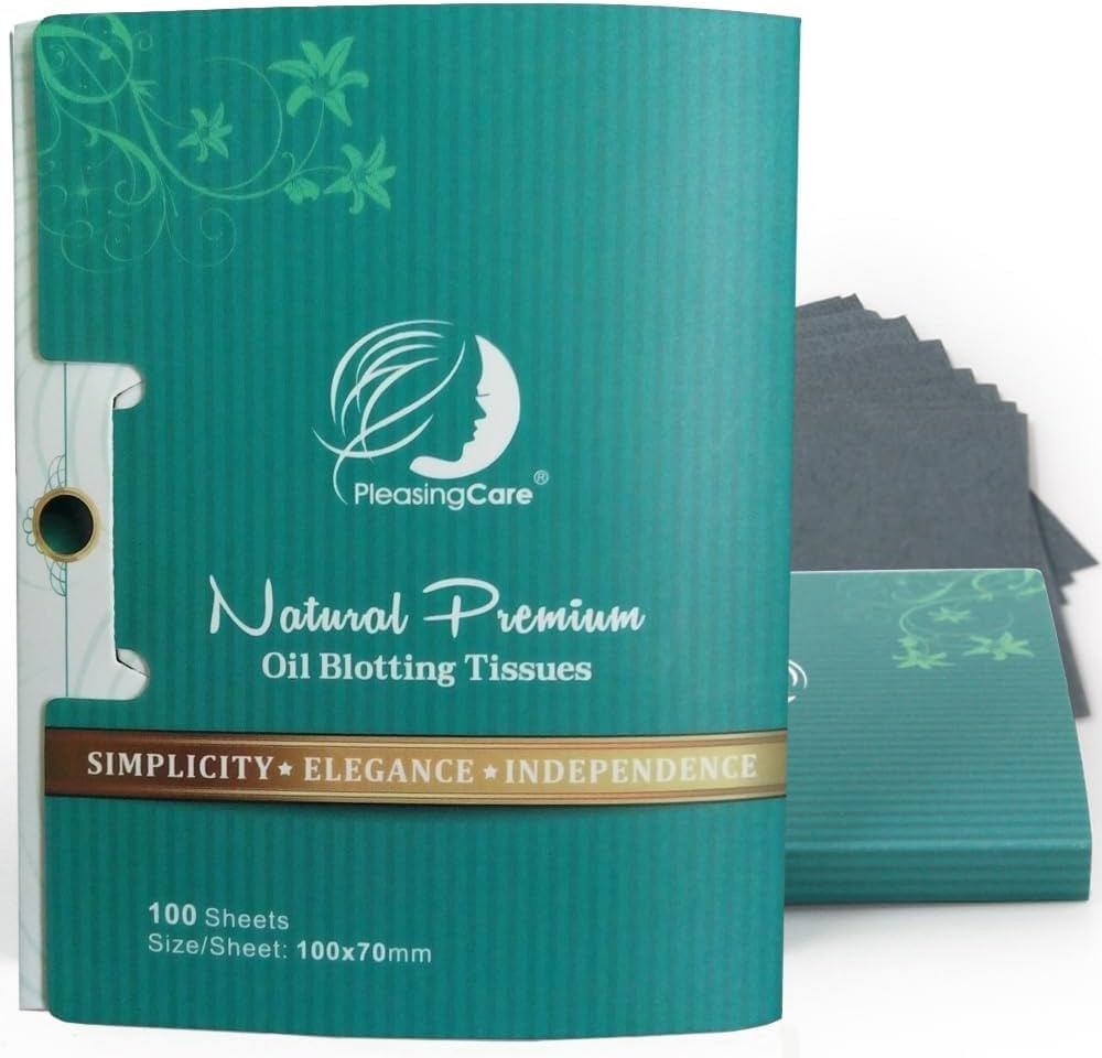 Amazon.com : Premium Facial Oil Blotting Paper, 200 Counts - Natural Bamboo Charcoal Face Blottin... | Amazon (US)