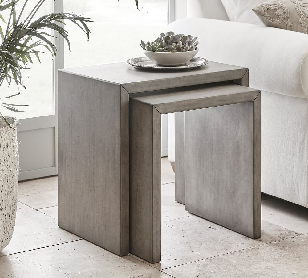 Byron Rectangular Waterfall Nesting End Table (18") | Pottery Barn (US)