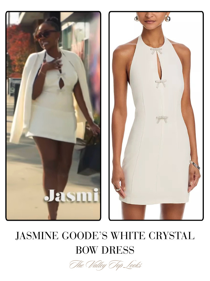 Jasmine Goode's White Crystal Bow Dress 

 