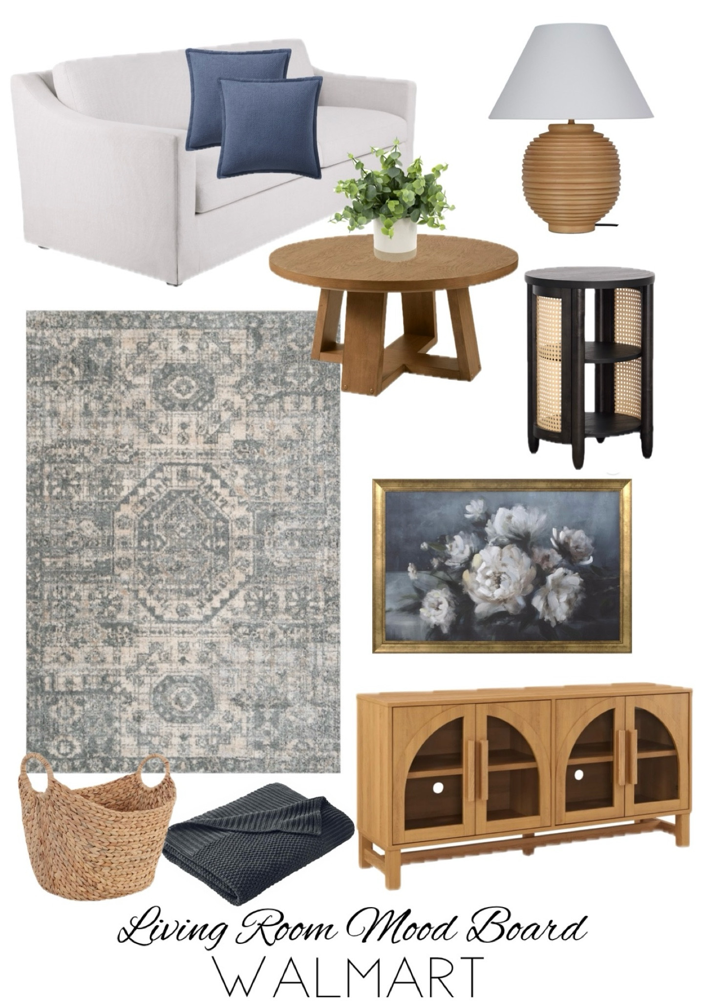 Living room inspo with blue accents - everything can be found at Walmart 😍

#LTKSaleAlert #LTKFamily #LTKHome