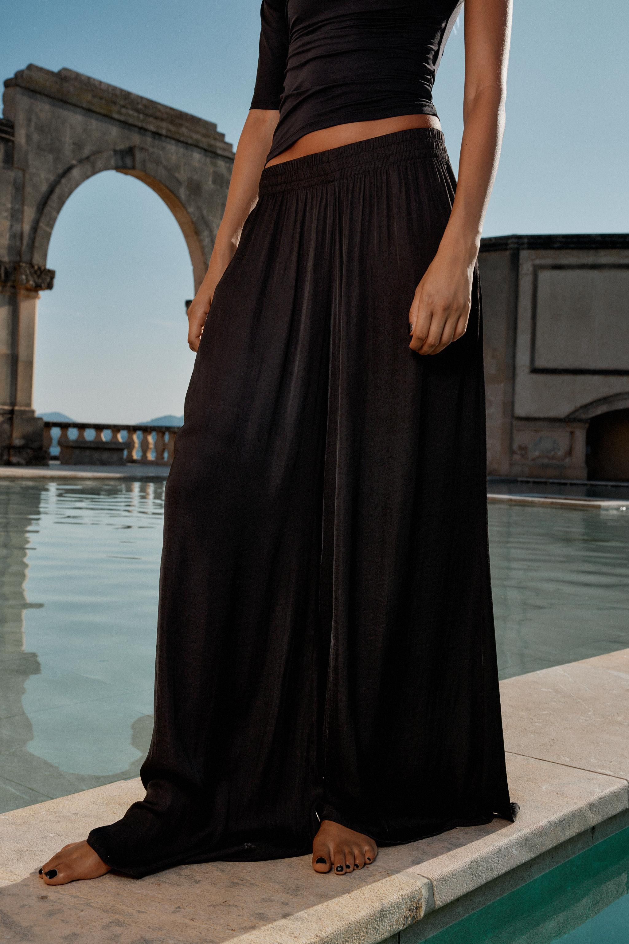 WIDE FLOWING TROUSERS | Zara UK