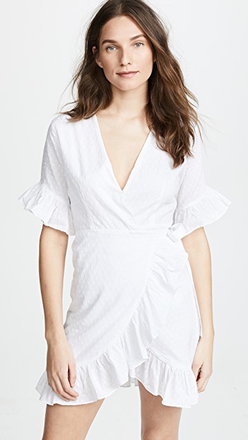 Wrap Ruffle Mini Dress | Shopbop