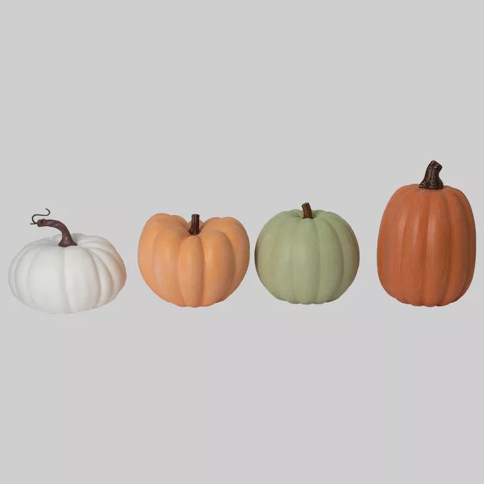 4ct Large Foam Pumpkins Orange/Green/White - Bullseye's Playground™ | Target