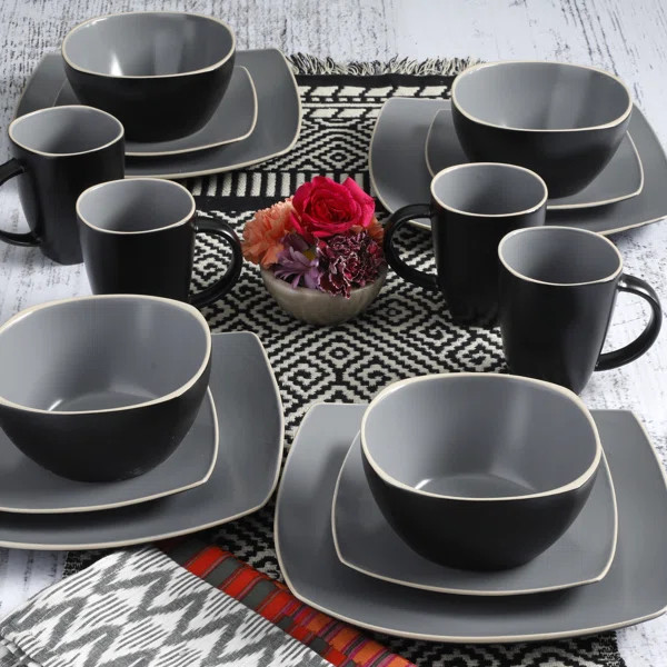Gibson Soho Lounge Stoneware Dinnerware Set - Service for 4 | Wayfair North America