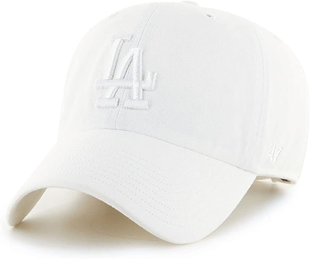 '47 Los Angeles Dodgers Clean Up Dad Hat Baseball Cap - White | Amazon (US)