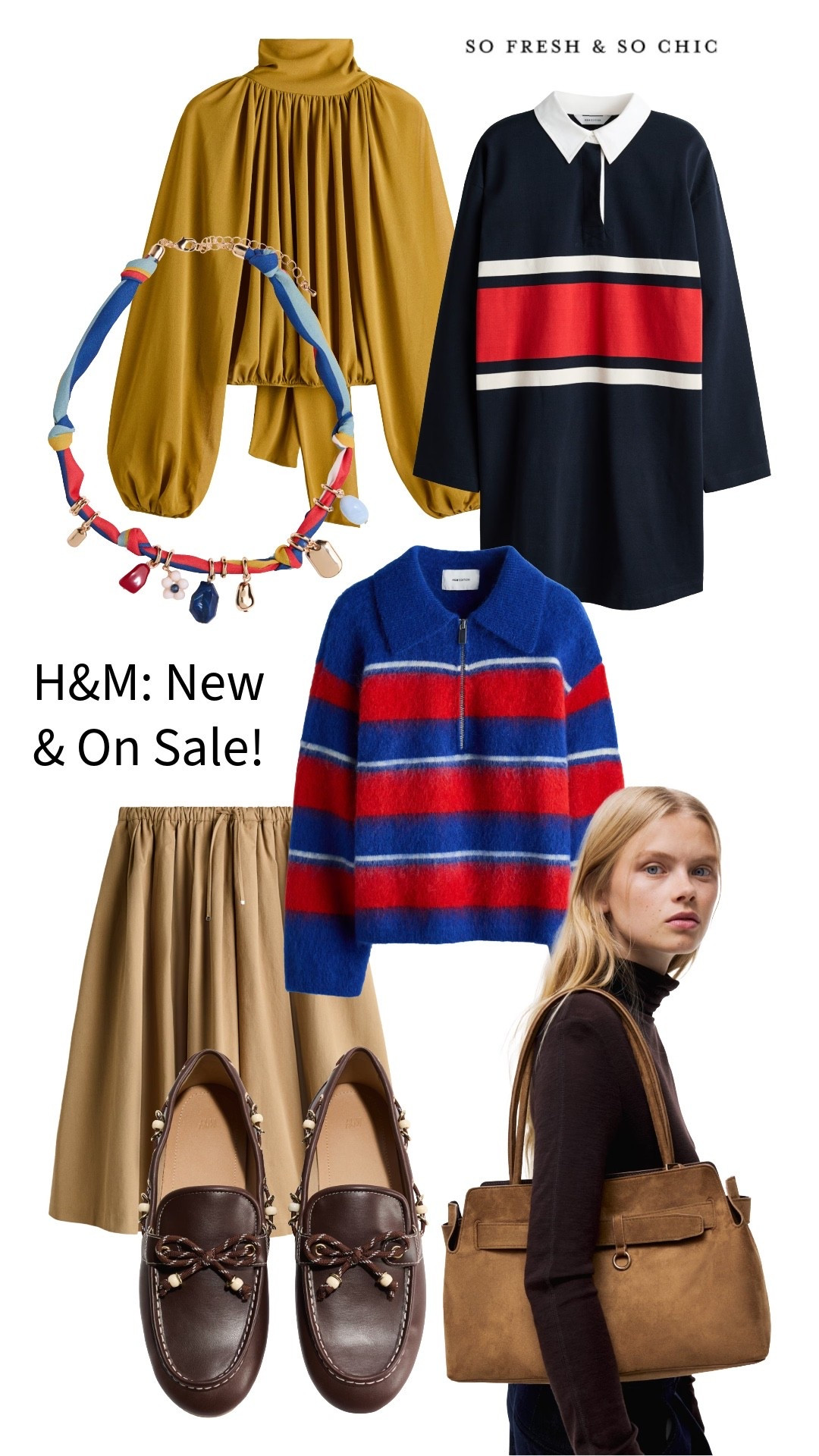 H&M new and on sale!
-
Preppy style outfit - striped sweater - oversized long rugby shirt - pleated voluminous blouse / pleated skirt - brown faux suede tote bag - faux suede affordable work bag - beaded charm necklace - dopamine dressing - H&M sale
Outfit - H&M work outfit inspo - work from home outfit affordable 

#LTKSaleAlert #LTKootd #LTKFindsUnder100