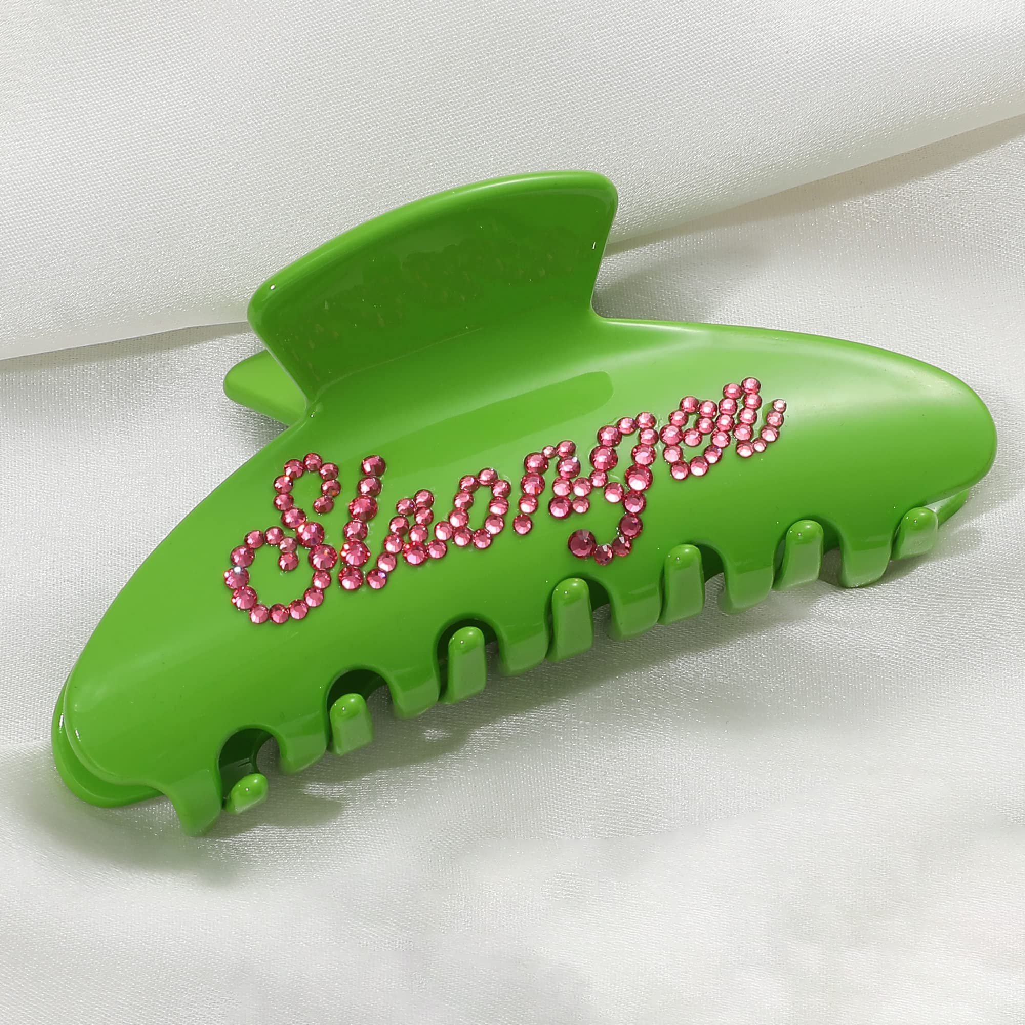 Custom Hair Claw Clips, Acrylic Hair Banana Barrettes, Customizable Name Personalized Rhinestone ... | Amazon (US)