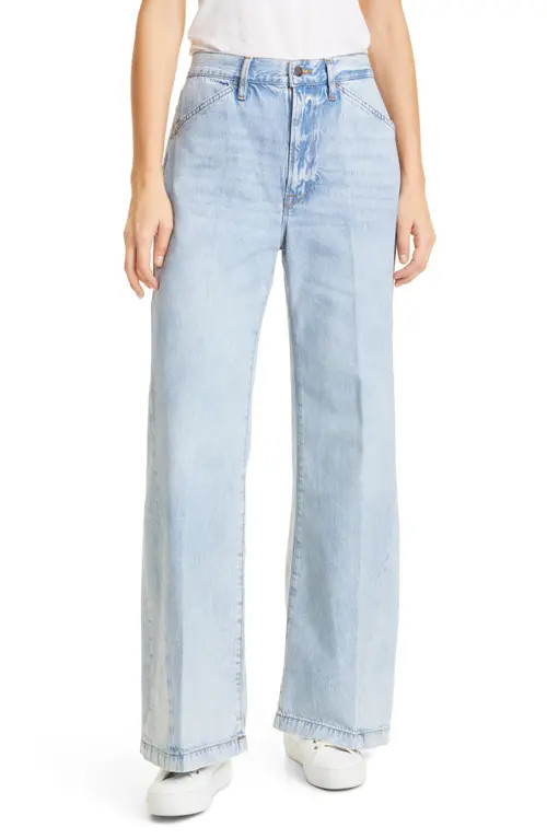 FRAME Le Baggy High Waist Wide Leg Jeans in Natoma Clean at Nordstrom, Size 27 | Nordstrom