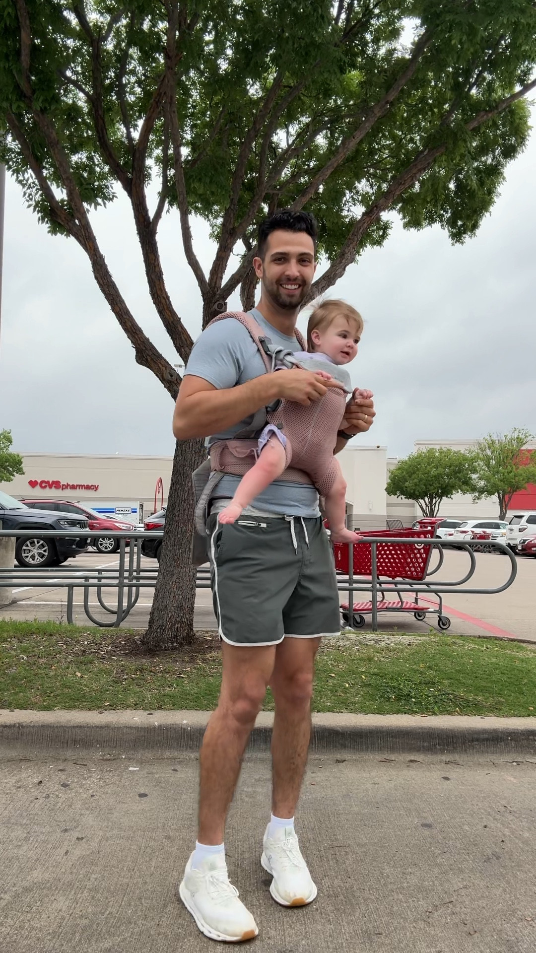 Men’s athleisure outfit 
Men’s lululemon shirt
Men’s vuori shorts
Men’s On Cloud shoes
Dad outfit 
BabyBjorn baby carrier 

#LTKfamily #LTKmens