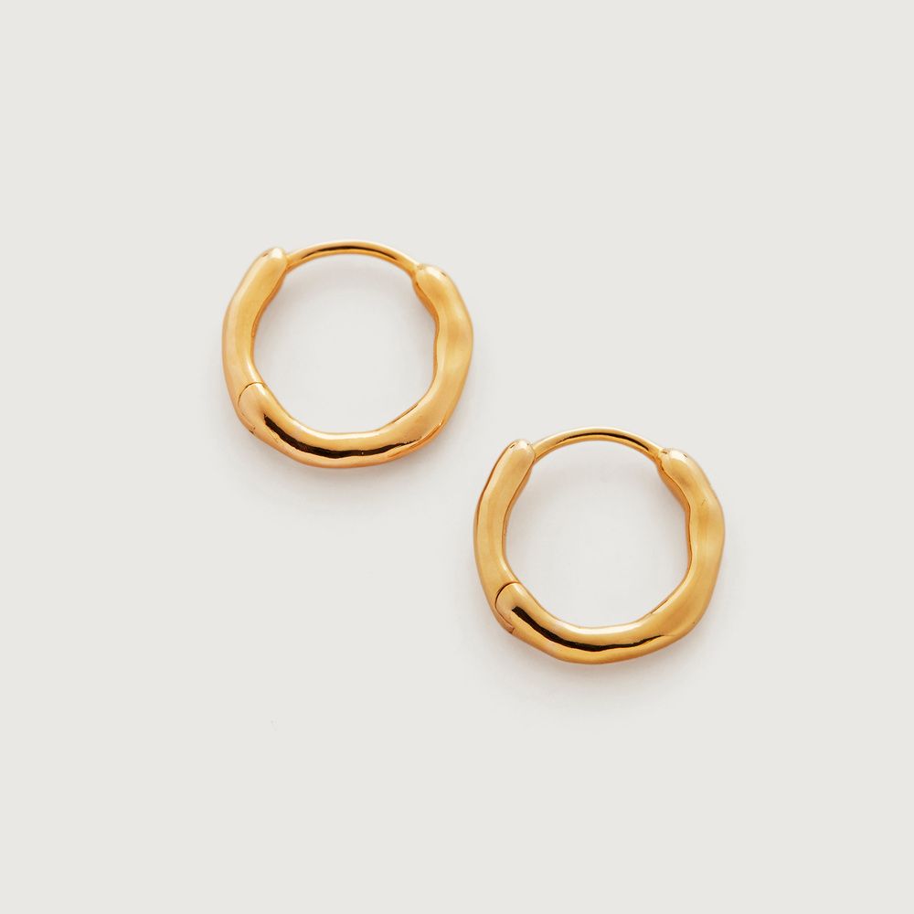 Gold Siren Muse Huggie Earrings | Monica Vinader (Global)