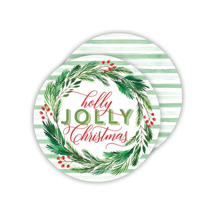 Holly Jolly Christmas Paper Coasters | Rosanne Beck Collections