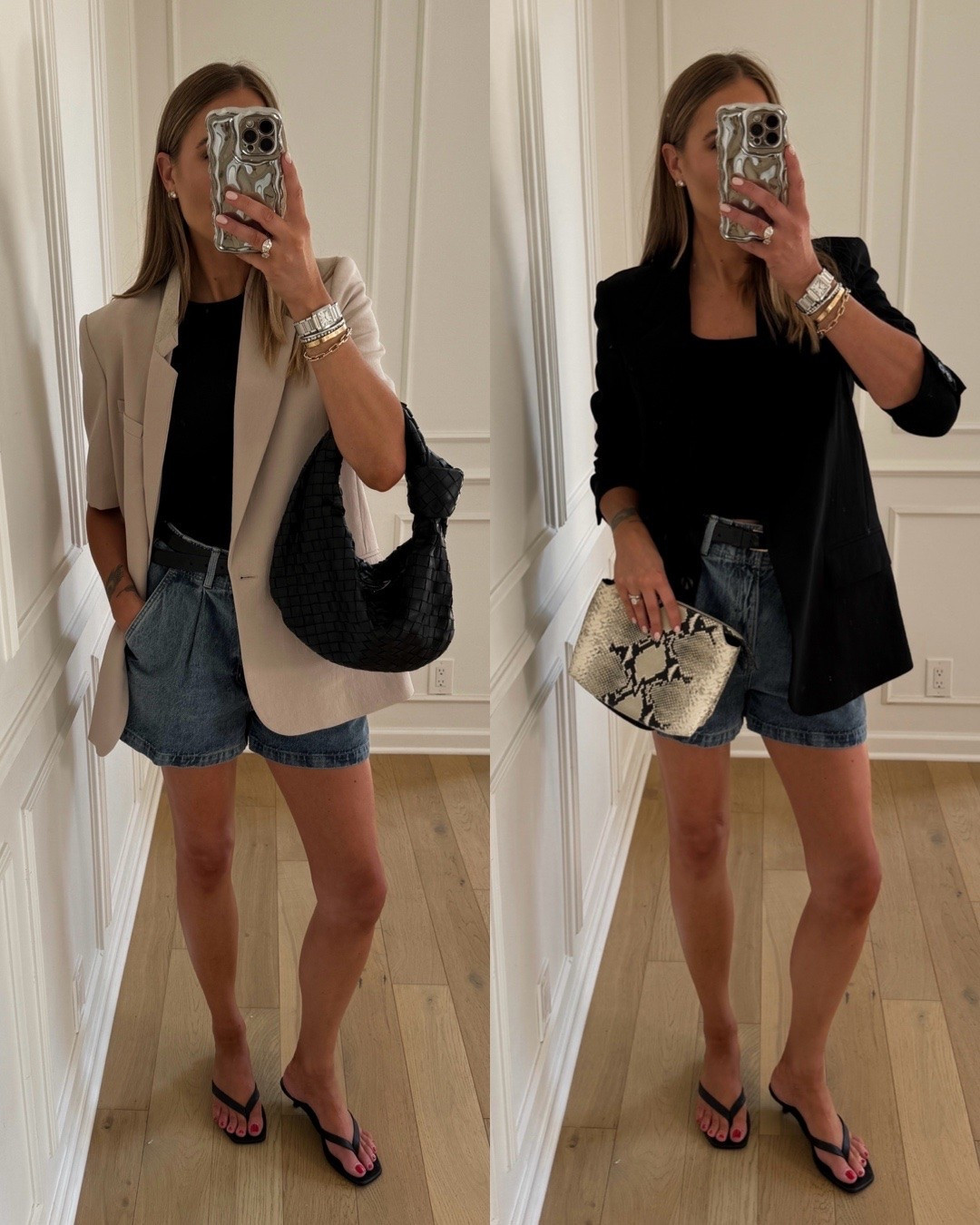 Fashion Jackson, denim shorts, blazer outfit

#LTKOver40 #LTKSeasonal #LTKootd