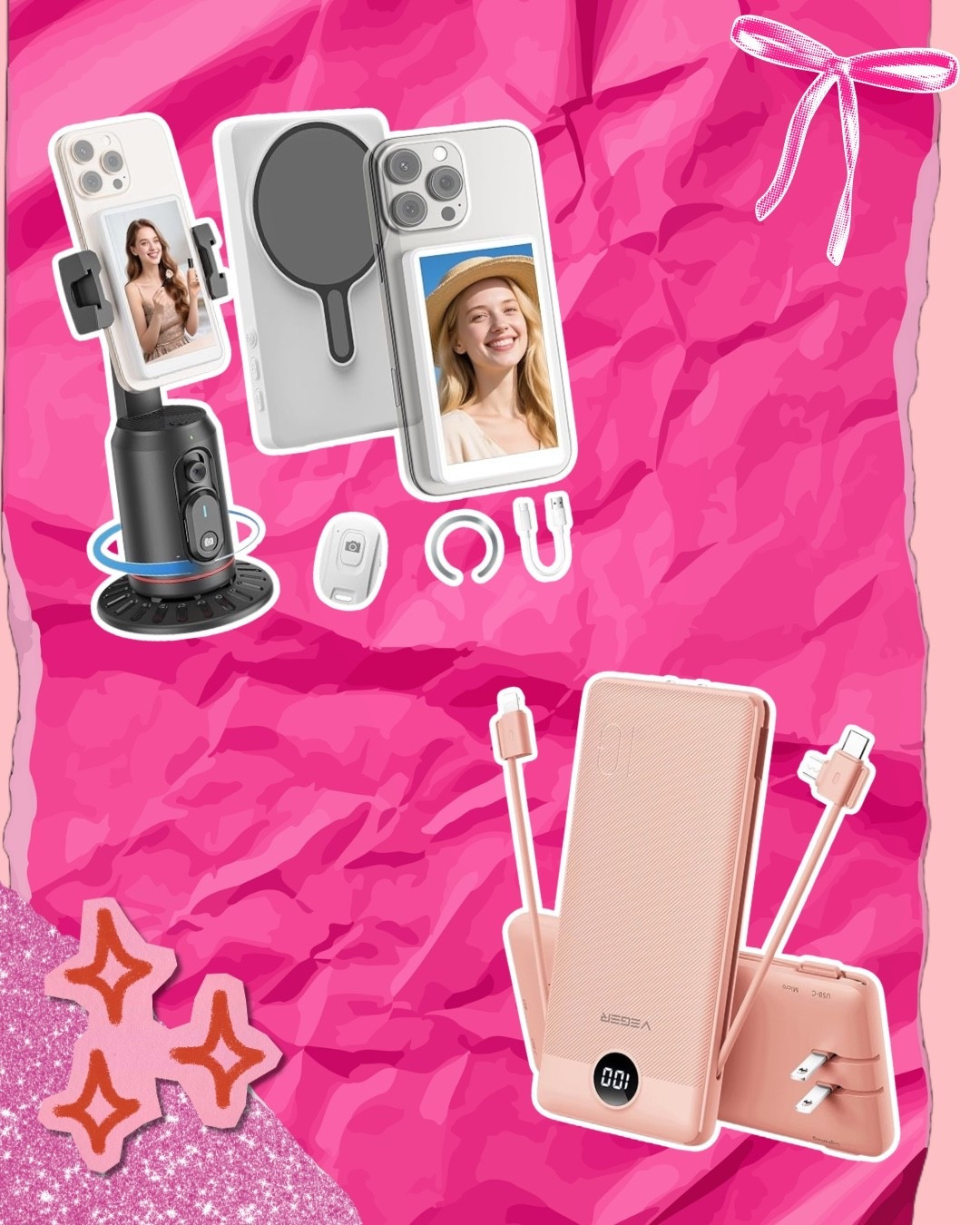 Amazon tech finds that make filming and creating content so much easier 📱✨

If you create content with your phone, the right accessories can completely change how easy it is to film, edit, and stay organized. These Amazon finds are some of those small upgrades that make a big difference—especially if you’re filming Reels, TikToks, Amazon videos, or everyday lifestyle content.

📱 MagSafe phone case with display window
This case is both protective and practical. The built-in magnetic design works perfectly with MagSafe accessories, mounts, and stands, making it easier to attach filming tools or charge your phone without removing the case.

🎥 Auto face-tracking phone mount
This is such a helpful tool for creators who film alone. The mount automatically follows your movement while recording, which means you can move around while filming without constantly adjusting your camera. Perfect for outfit videos, tutorials, cooking videos, and product demos.

📸 Bluetooth remote for hands-free filming
Instead of running back to your phone to start and stop recording, this small remote lets you control everything from a distance. It’s perfect for solo creators.

🔋 Portable power bank with built-in cables
If you film a lot or travel frequently, this is a must. It has built-in charging cables and a digital battery display so you always know how much power you have left. Great for filming days when your phone battery drains fast.

These types of tools make content creation faster, smoother, and more efficient, especially if you’re filming by yourself.

Everything is linked in my LTK if you want to check them out.

#LTKgrwm #LTKdayinmylife #LTKvlog