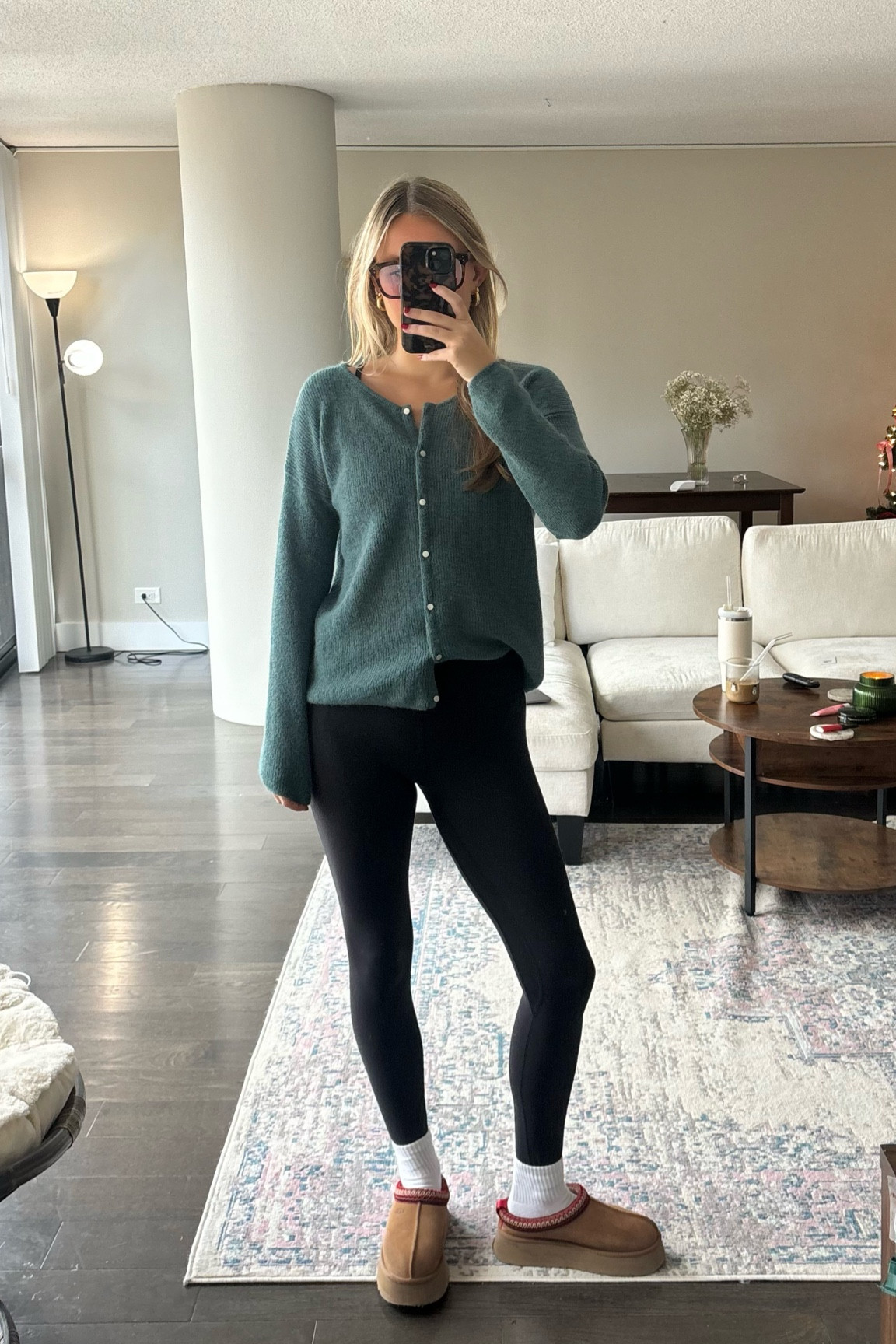 Wfh OOTD! Wearing a small in cardigan 

#LTKStyleTip #LTKSeasonal #LTKFindsUnder100