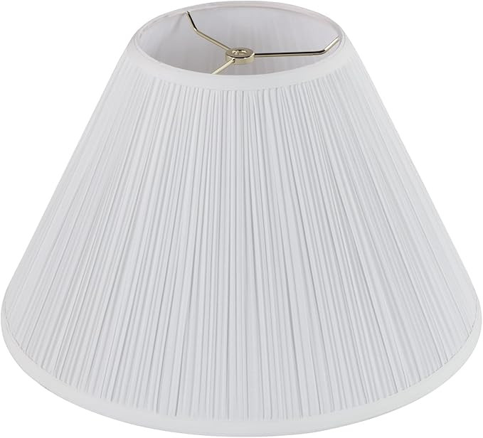 Aspen Creative 33138, Mushroom Shaped Pleated Traditional Spider Construction Lamp Shade, White, ... | Amazon (US)