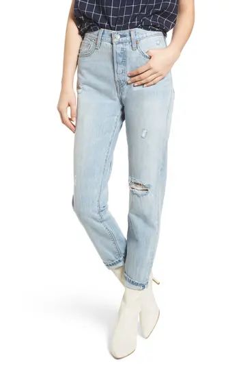 Women's Levi's Wedgie Icon Fit Ripped High Waist Ankle Jeans, Size 24 - Blue | Nordstrom