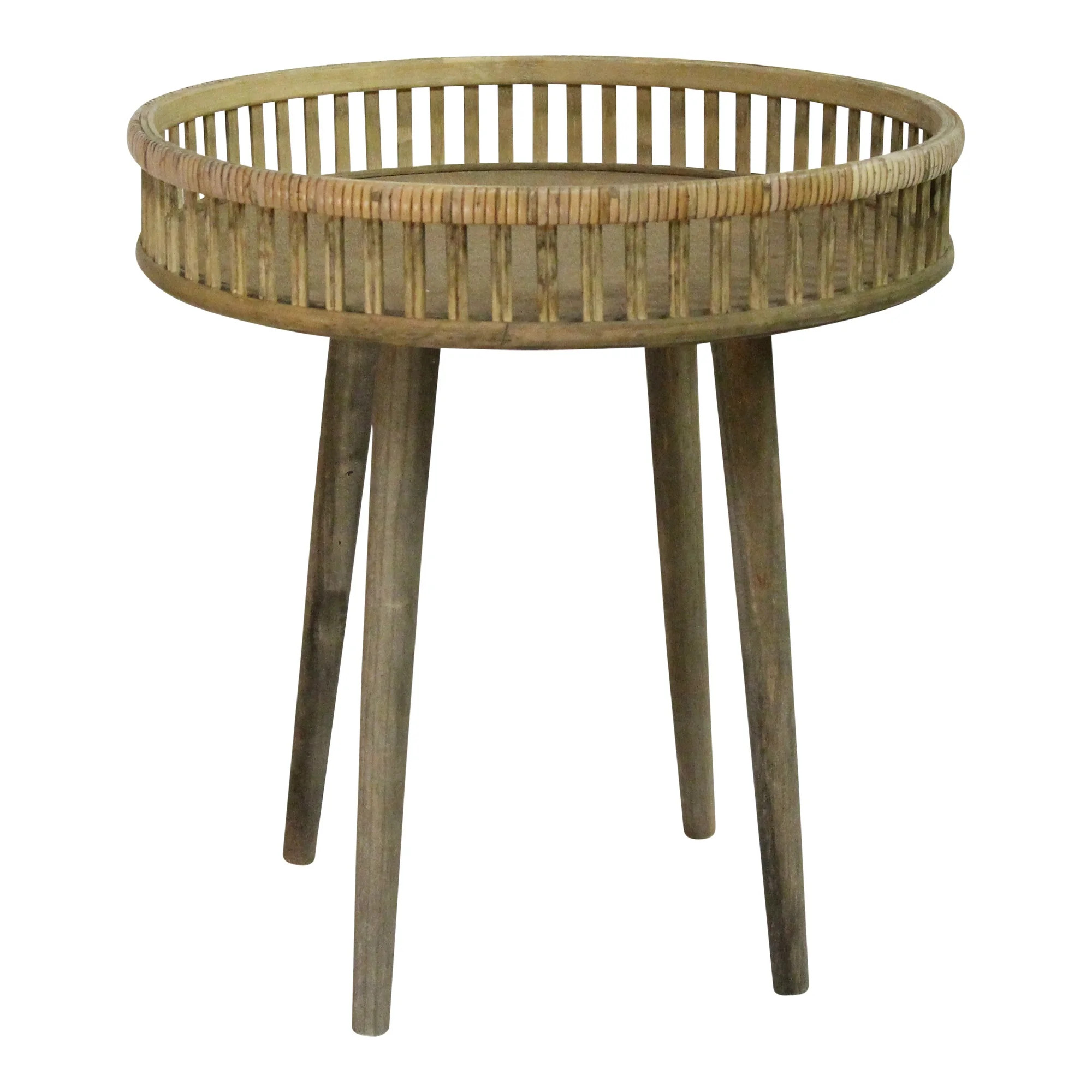 Stratton Home Decor Rattan Side Table - Walmart.com | Walmart (US)