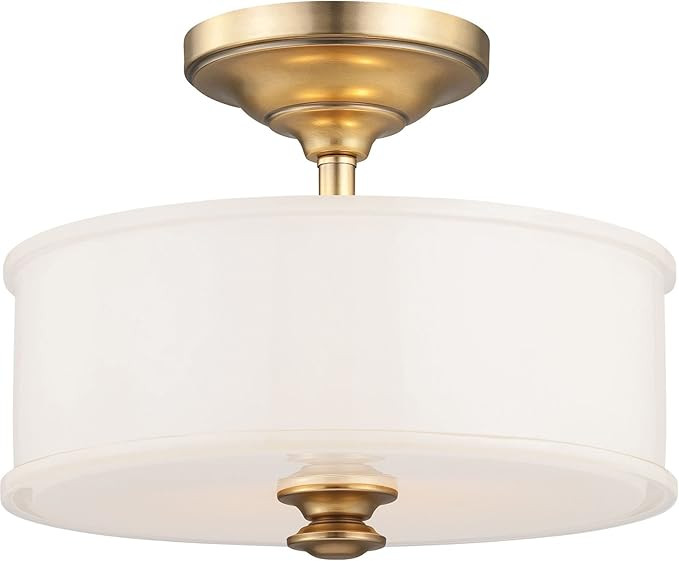 Minka Lavery 4172-249 Harbour Point Semi Flush Mount Ceiling Light, 2-Light, 120 Watts, Liberty G... | Amazon (US)