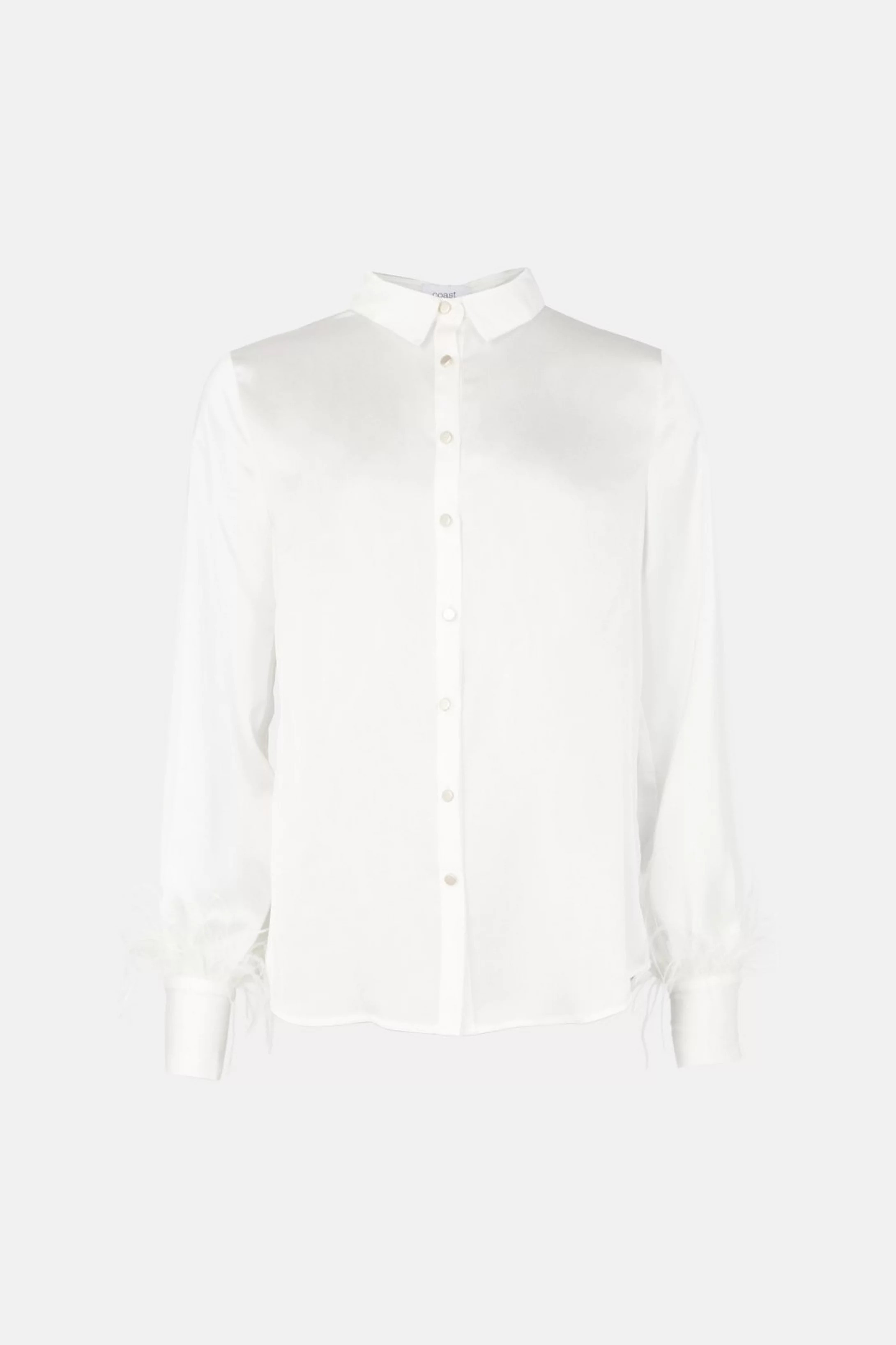 Satin Shirt With Feather Cuff Detail | Coast (UK)
