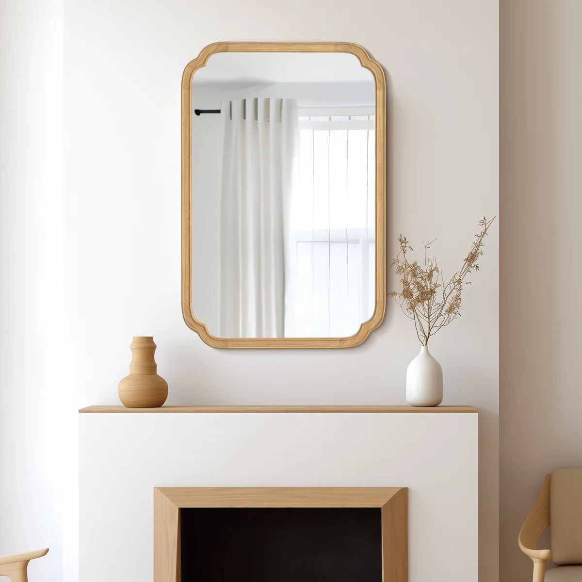 Ali Wood Accent Wall Mirror for Bathroom, Farmhouse Mirror Decorative Mirror | Wayfair North America