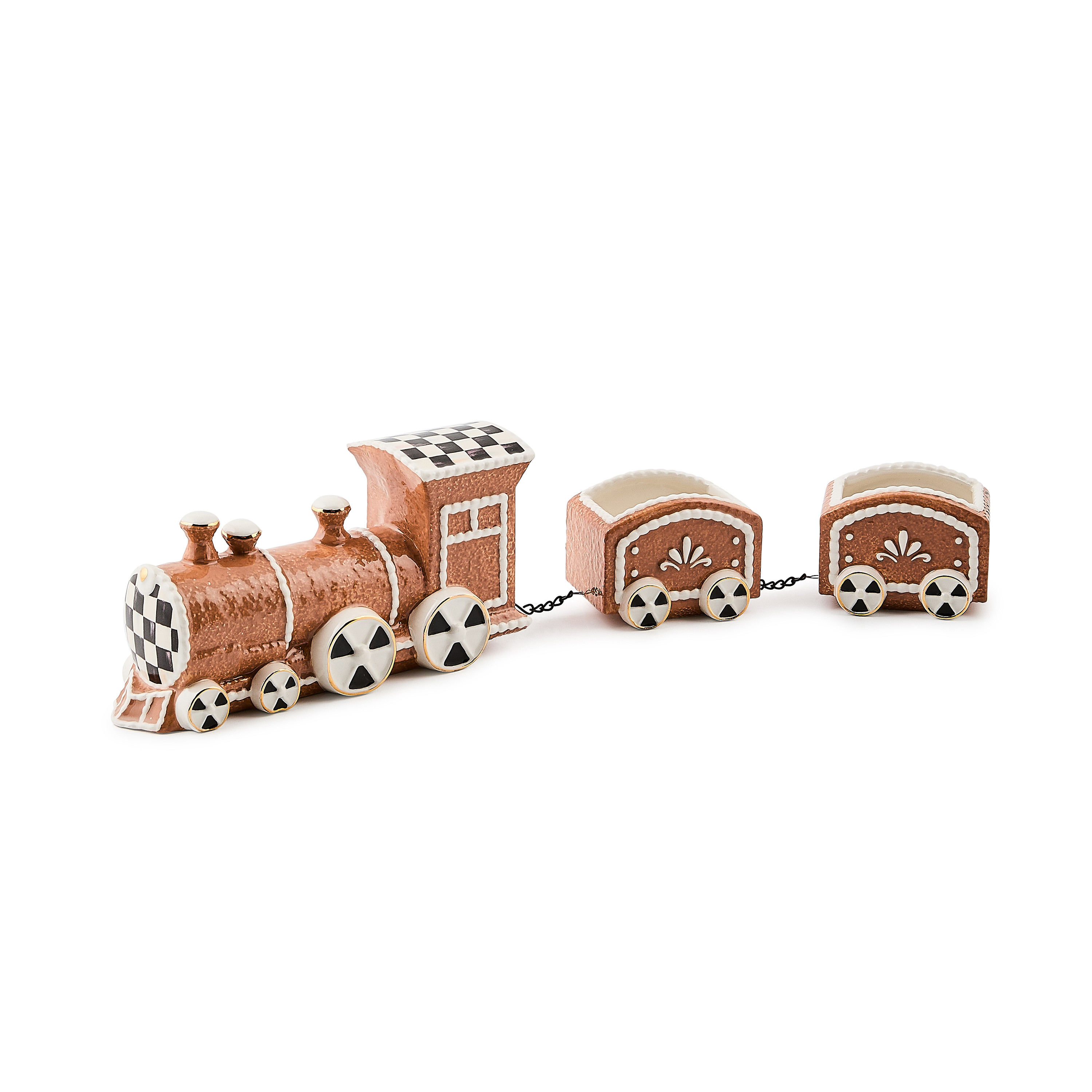 MacKenzie-Childs Gingerbread Ceramic Train | MacKenzie-Childs